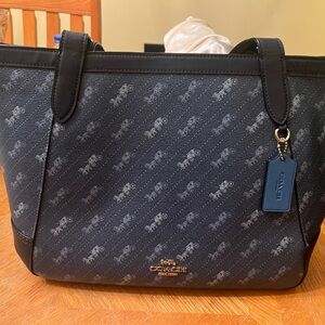 Coach Black Signature Tote Bag